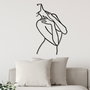 Wallity Woman Lines Escultura de Pared de Metal Negra